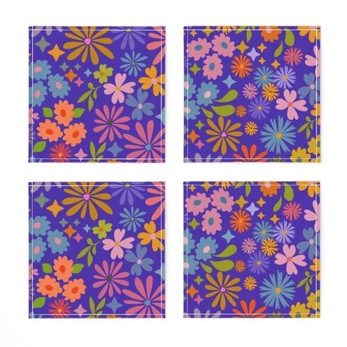 Flower Meadow Sparkle - Vibrant Blue (L)