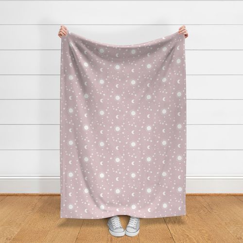 Celestial Dreamscape - Neutral Stars & Shooting Stars Nursery - Mauve