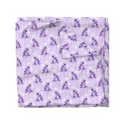 Medium- Elegant South American Botanical Design In Violet White Periwinkle