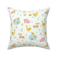 m - Baby Farm Animals Sheep Ducks Pigs - Nursery Baby Decor - Spring Farm