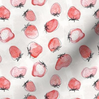 muslin watercolor strawberries