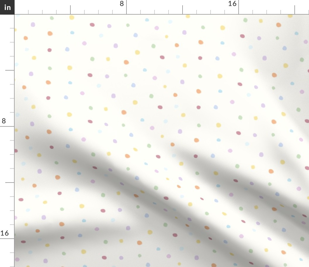 Smaller scale small multi-coloured dots