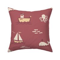 Little Sailor I Nautical - Red Bud - large repeat - Kids & Baby