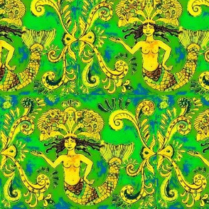 Grand Mermaids-yellow/green