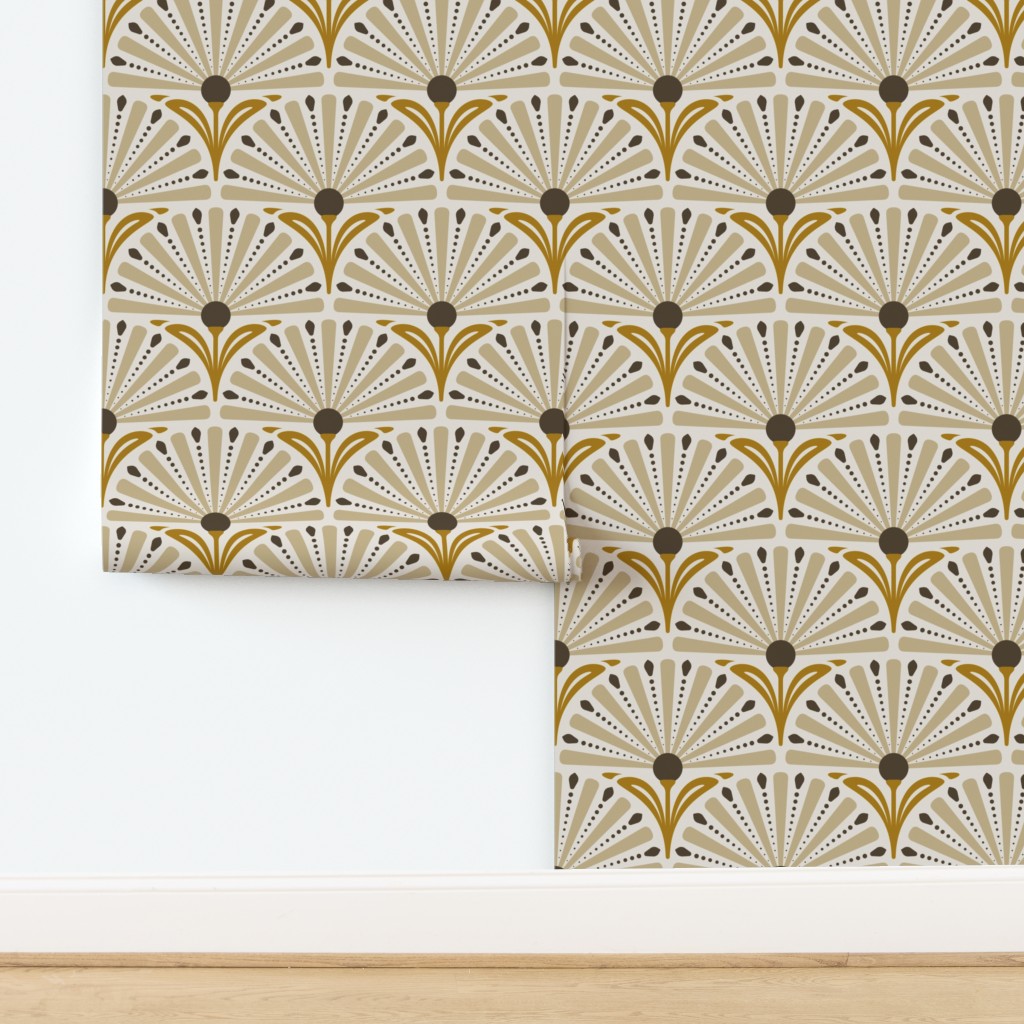 KF 0316 C - Large 12" - Vintage Retro Wallpaper | Spoonflower