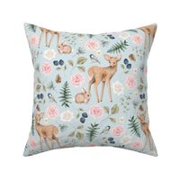 Woodland Wonders Floral Small - Sky Blue