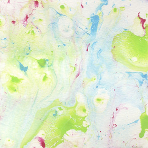 Bella's spring marbled paper