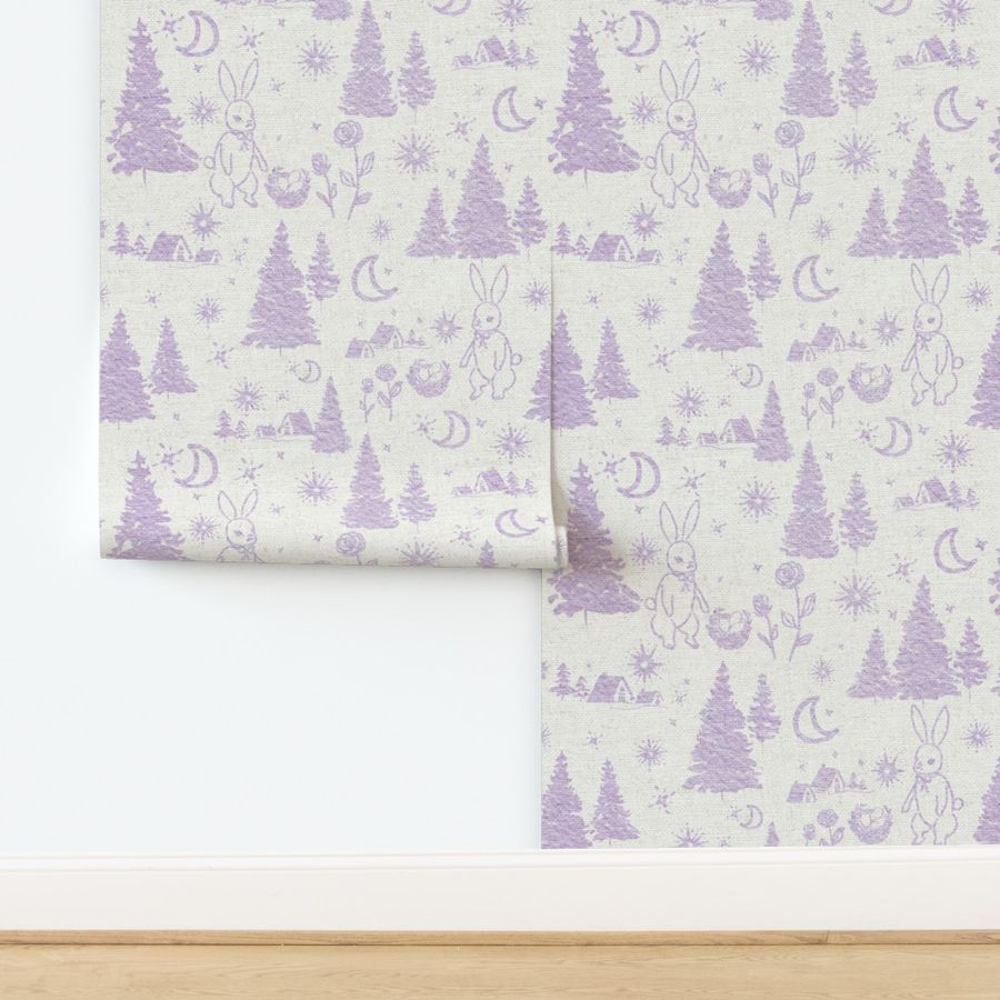 Woodland Bunny - Lilac and White