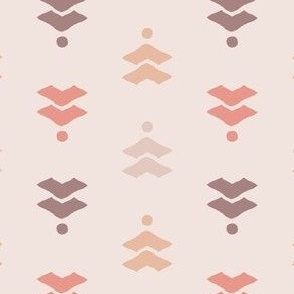 Soft Warm Organic Geometric on Dusty Rose