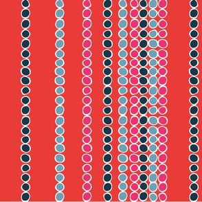 American Sari Dots Red
