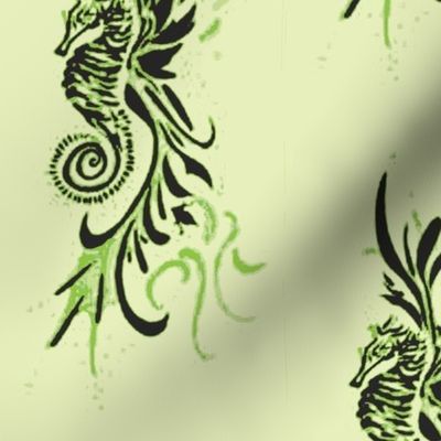 Seahorse10-green/black