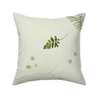 Ferns Dance 1 Delicate Sage Forest Green Woodland Serene Tranquil Simple