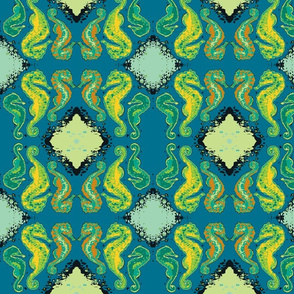 Seahorse13-green/teal