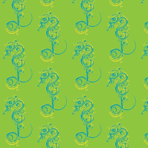 Seahorse7-green/teal