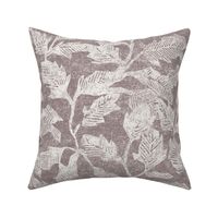 Lush Ivy Leaves Botanical. Nature Inspired Elegant Foliage. Dusty Mauve