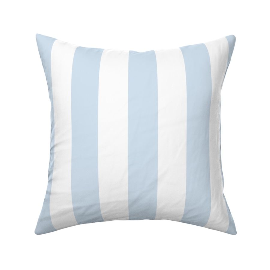 2 Inch Vertical Stripes Baby Blue White