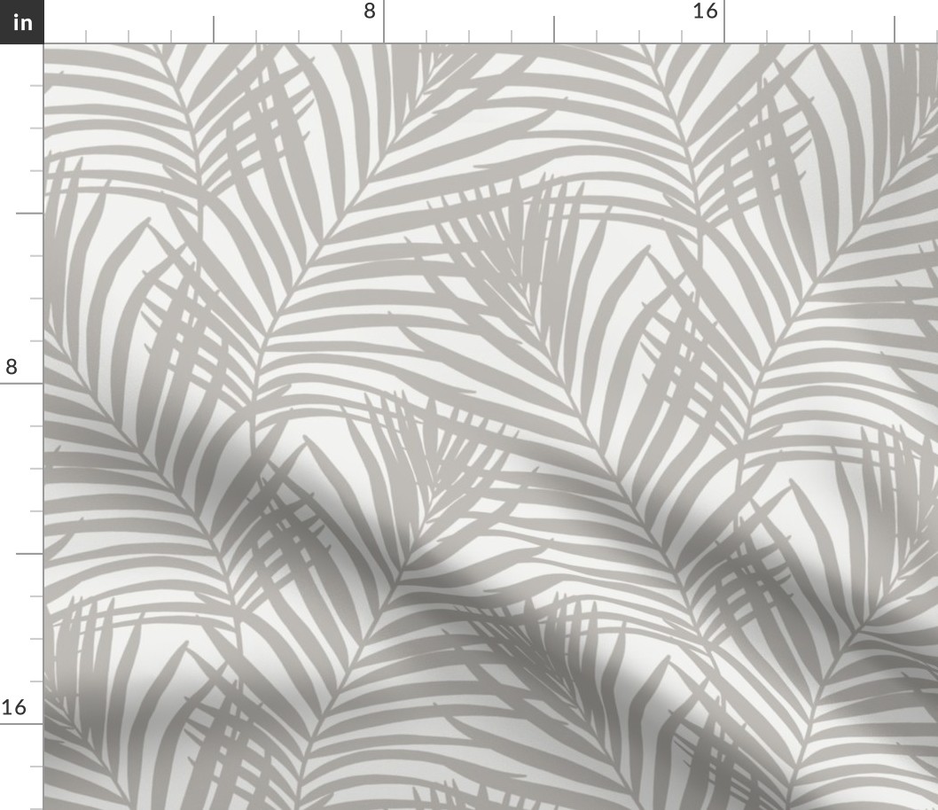 Coastal Palm Leaves - Gray 2