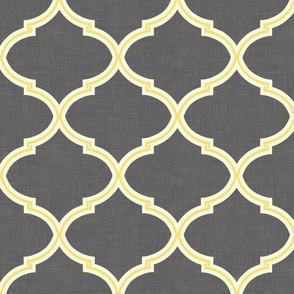 Kate Trellis in Citron & Charcoal Linen