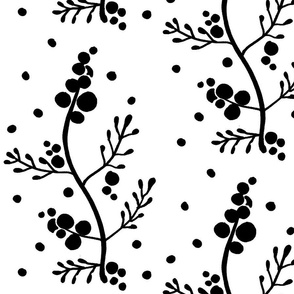 Berry Branches White