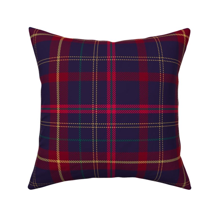 Classic Red and Navy Blue Tartan Plaid