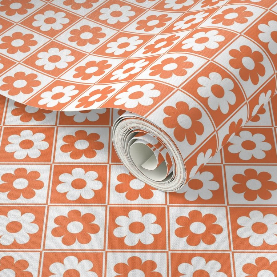 Smaller Daisy Checkers In Orange Spice