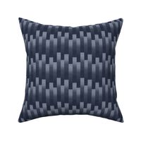 Offset Ombre Stripe in Dark Prussian Blue - Coordinate