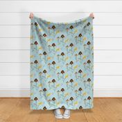 Medium Scale Mermaid Party Blue and Green Coastal