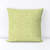 Classic Hand Painted Gingham Wonky Texture Check Neon Green (S)