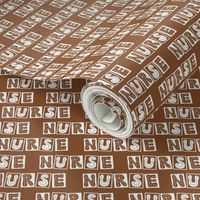 Bigger Nurse Polkadot Block Letters Medical First Responder Brown