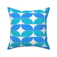 Petals And Leaves - Hawaiian Blue & Dodger Blue (large - 16in)