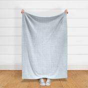 large organic textured hand drawn wonky plaid  pastel blue dusty sky