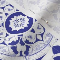 Dark Blue and White Moroccan Tile inspired by Ceramic Tile Patterns