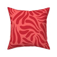 Linus - medium - Abstract Lines Brush Waves Splash (red on pink)