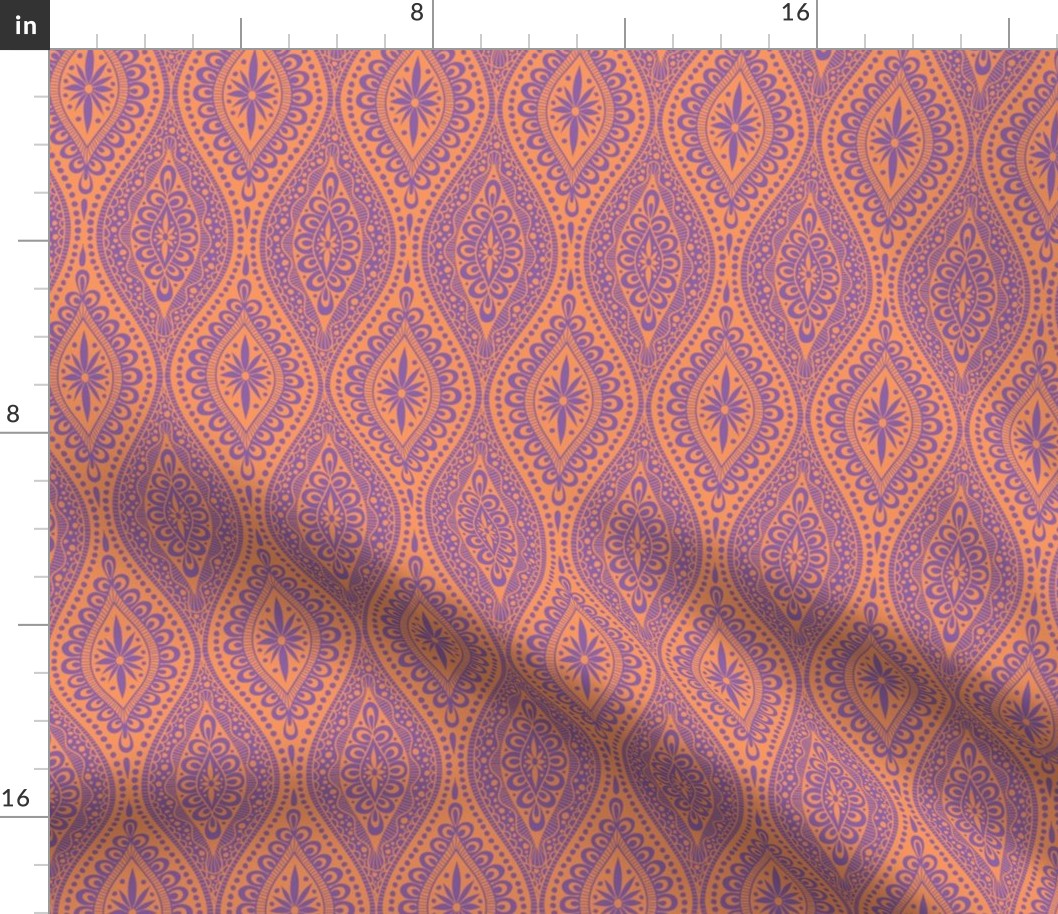 Scallopy-purple on orange