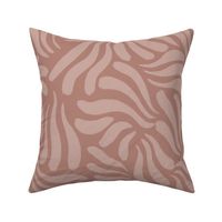 Linus - medium - Abstract Lines Brush Waves Splash (blush on terracotta)