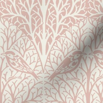 Voysey's Birds in a Thicket - Soft Blush