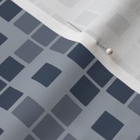 Monochrome Hand Drawn Square Tiles Blue