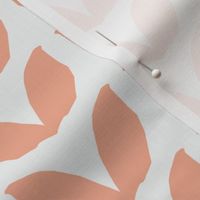 Modern geometric floral peach apricot