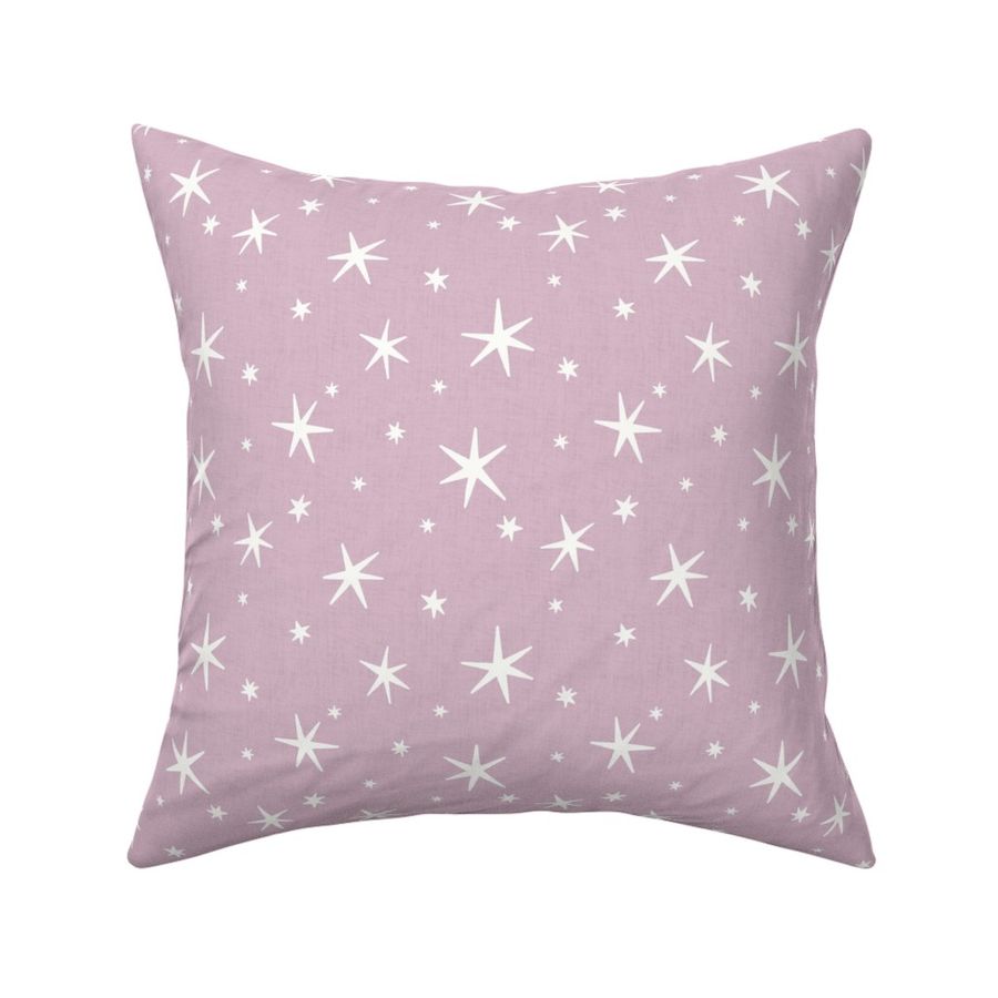 Textured Celestial Starry Boho Sky On Muted Rose Outer Space (Medium)