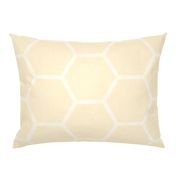 Plain Textured Hexagons Cream Large