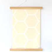 Plain Textured Hexagons Cream Large