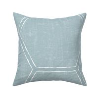 Plain Textured Hexagons Soft Blue Extra Large