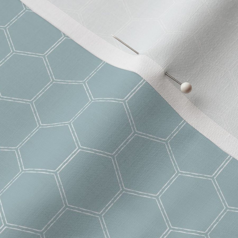 Plain Hexagons Soft Blue Extra Small