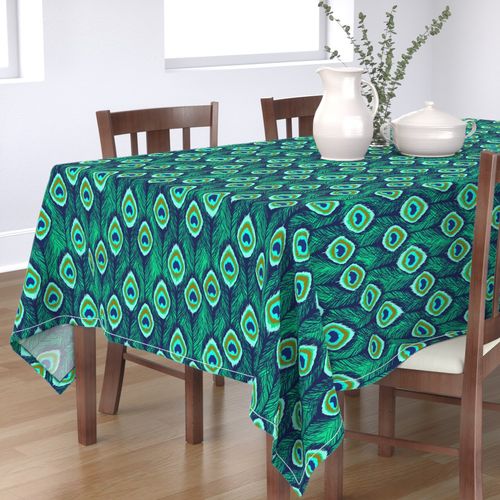 feathers ikat emerald green