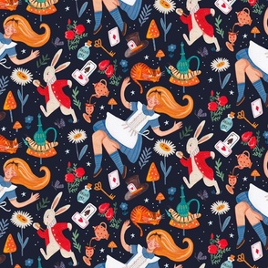 Cute Alice in Wonderlands pattern