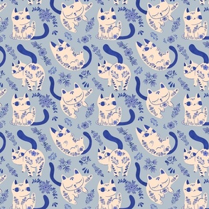 Purrcelin Cats - Cute Delft Cat Butts