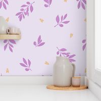 Provence Cicadas & Olive Branches Mediterranean Charm - pastel lavender