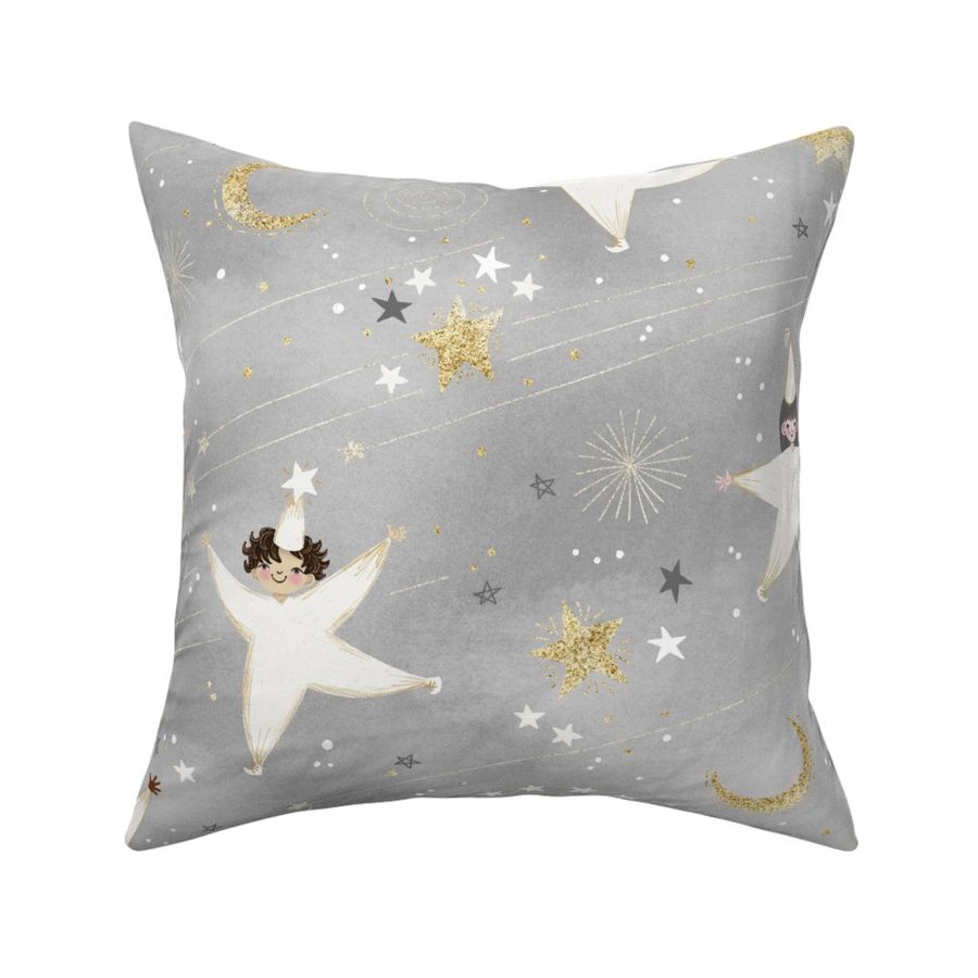 XL - You Are A Star - Gray Celestial Nursery Cute Characters