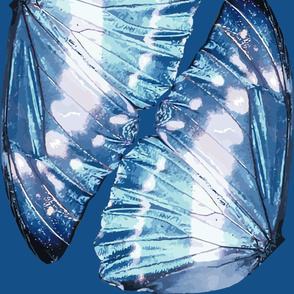 Blue Monarch Butterfly Wings - special size order