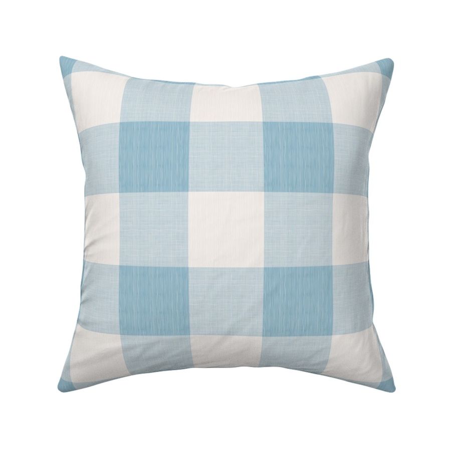 Rustic Buffalo Plaid Light Blue - Gingham Nursery and Farmhouse Decor (S)